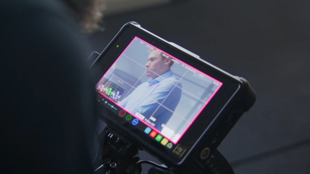 Behind the scenes: kameraets monitor under optagelsen med GOG Håndbold