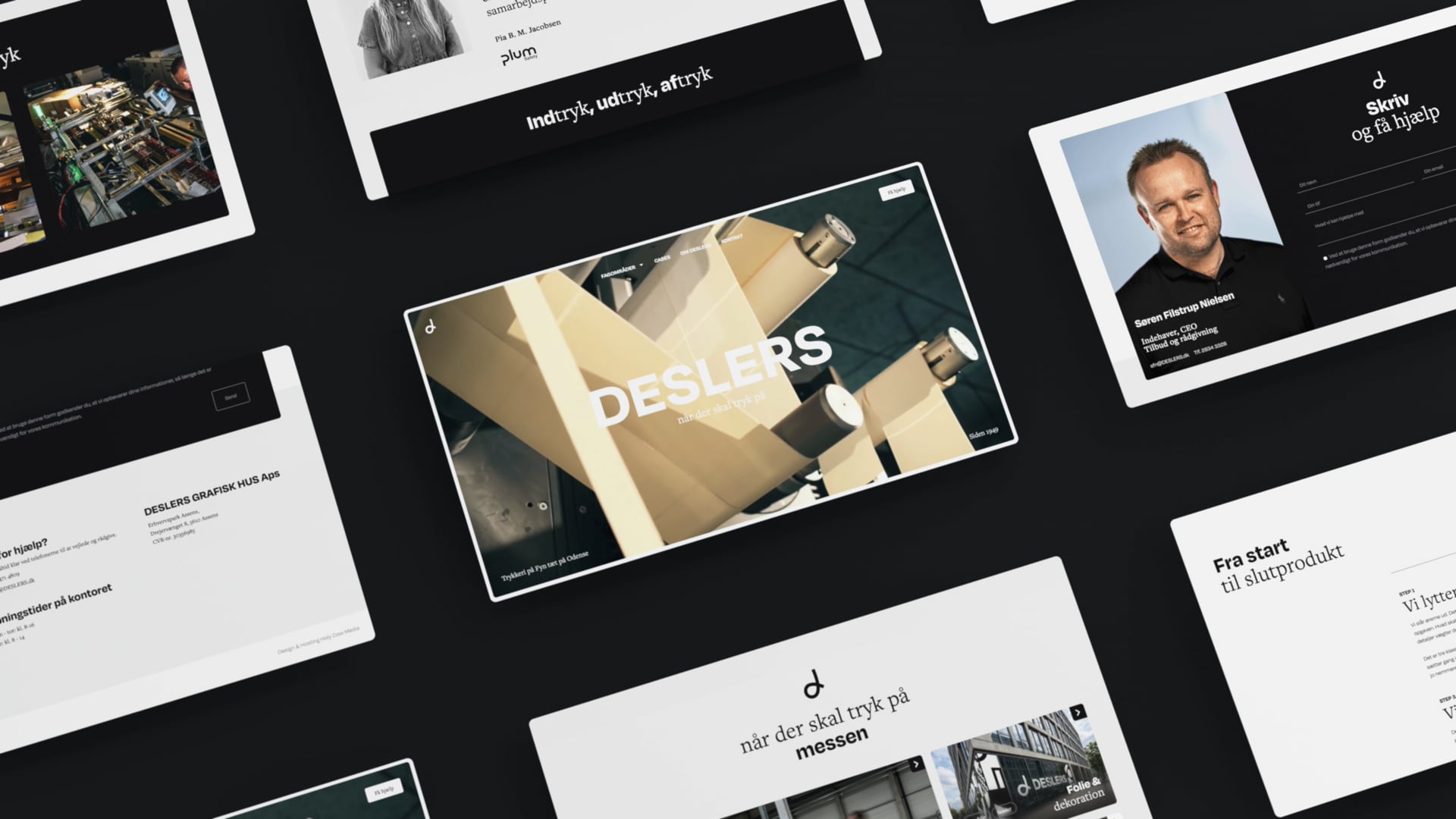 Hjemmesiden til DESLERS designet af Holy Cow Media
